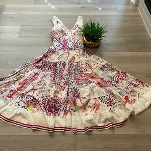 Vibrant Floral vacation/dancefloor tank dress